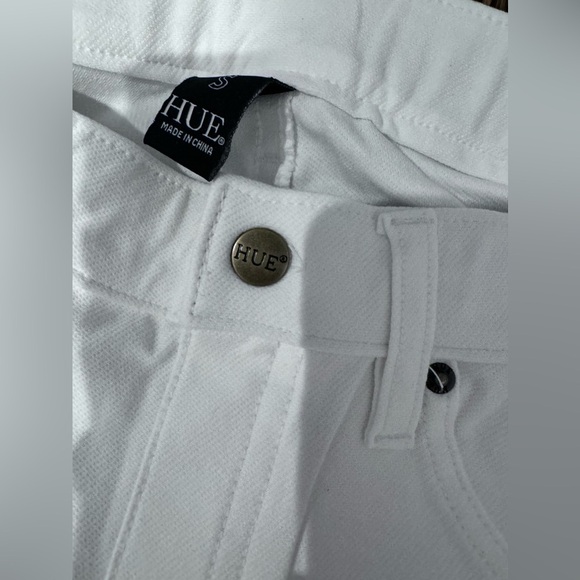 NWOT HUE White Original Denim Jeans Stretch Leggings - Picture 4 of 5